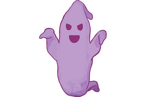 Bad Purple Ghost - PNG Transparent Graphic by Milaski - Creative Fabrica