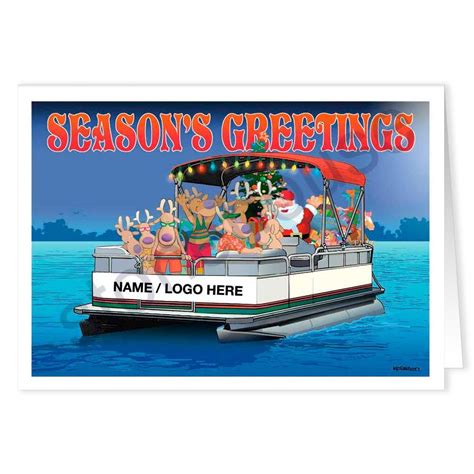 Party Boat Name Christmas Card | Custom christmas cards, Boat theme, Christmas cards