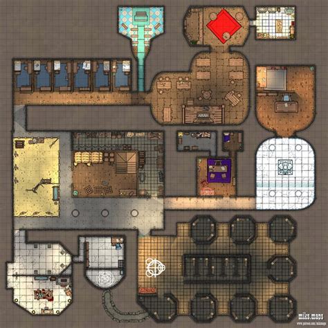 Underground Prison Map : battlemaps | Map, Dungeon maps, Map layout