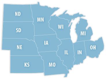 Map Of The Midwest Region - San Antonio Map