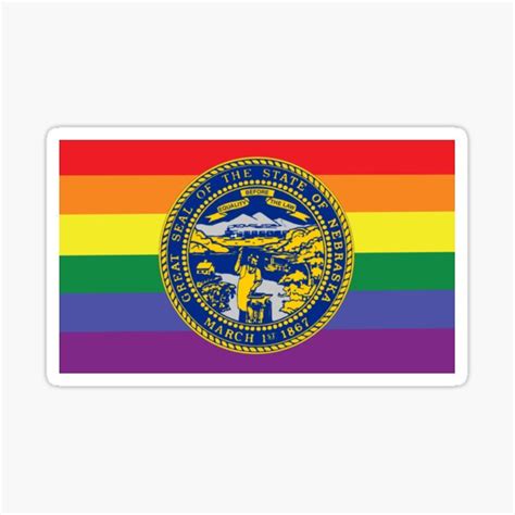 "nebraska pride flag" Sticker by fantastic-fear | Redbubble