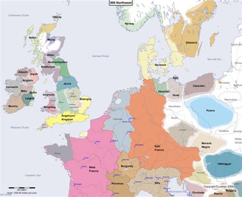 Map Of Europe 900 Ad - Real Map