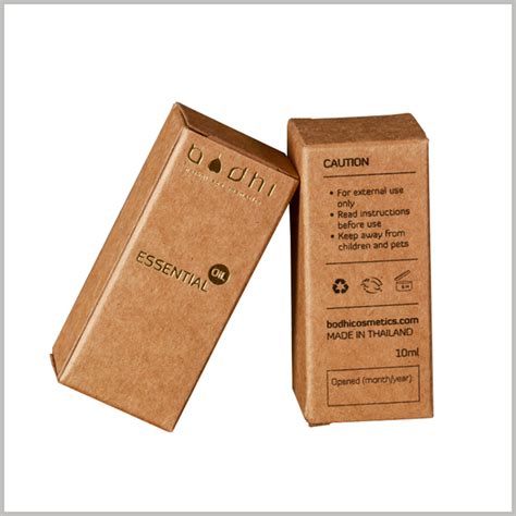 Kraft paper packaging for 10ml essential oil boxes | Cosmetic boxes