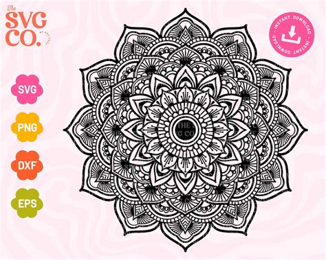 Flower Mandala SVG for Cricut Zentangle SVG Intricate Cut - Etsy