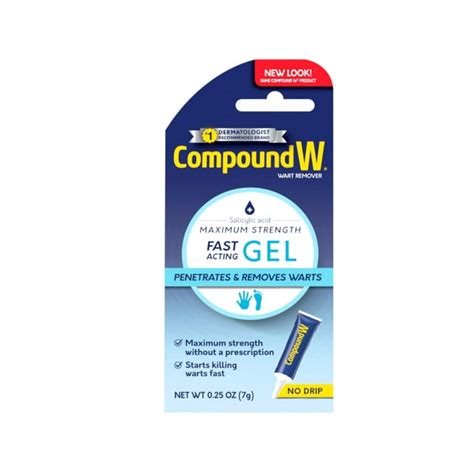 Compound W Maximum Strength Wart Removing Treatment, Fast-Acting Gel ...