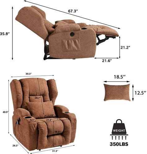 Power Recliner Chair Home Theateer Sofa Chairs for Living Room with Cup ...