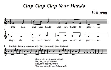 Hand-Clapping/Motion Songs - TECHNOLOGI INFORMATION