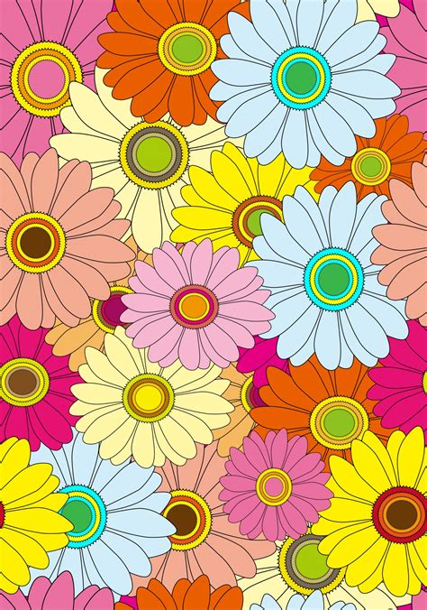 Floral Colorful Flowers Wallpaper Free Stock Photo - Public Domain Pictures