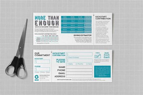 Pledge Cards & Commitment Cards | Church Campaign Design in Fundraising Pledge Card Template ...