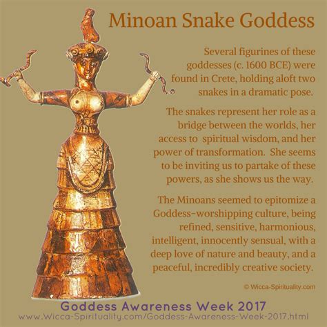 Minoan Snake Goddess (Venus) - Ancient Goddesses * Wicca-Spirituality.com