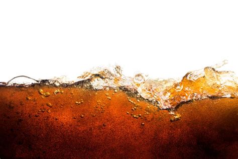 Cola Soda with Sparkling Bubbles Isolated on White Stock Photo - Image ...