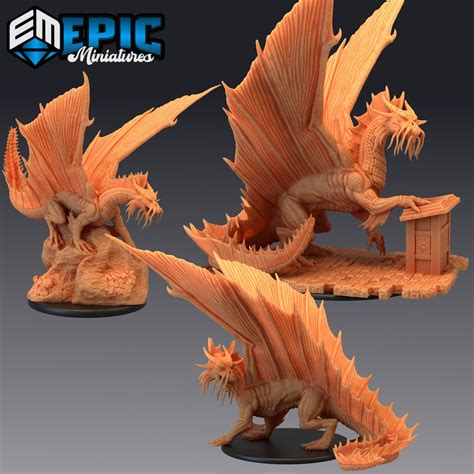 Gold Dragon Miniature High Quality Tabletop RPG 3D Printed - Etsy