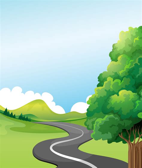 Road Background Cartoon