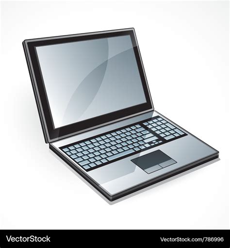 Open laptop computer Royalty Free Vector Image