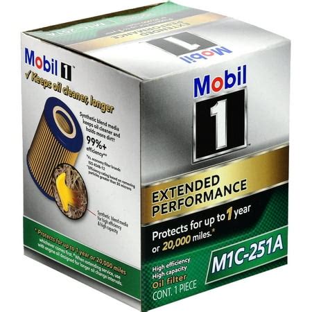 Mobil 1 Extended Performance Oil Filter, M1C-251A, 1 count - Walmart.com - Walmart.com