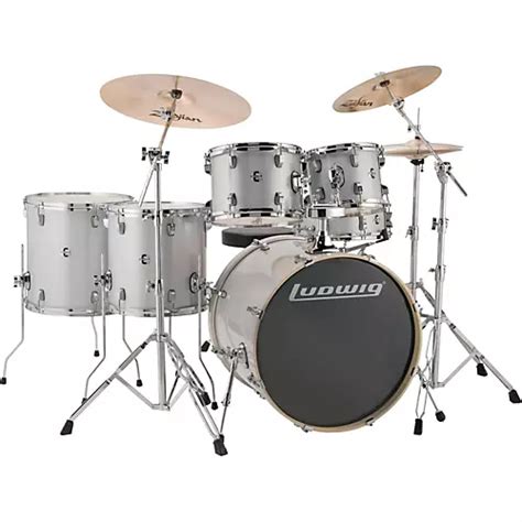 Ludwig Element Evolution 6-Piece Drum Set Silver/White Sparkle | Musician's Friend