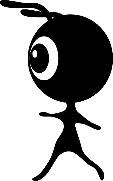 Alien Silhouette Clip Art at Clker.com - vector clip art online ...