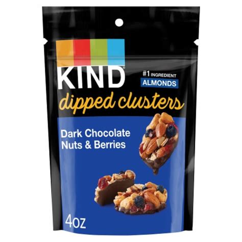 KIND Dipped Clusters Gluten Free Dark Chocolate Nuts & Berries Snack Mix, 4 oz - Kroger