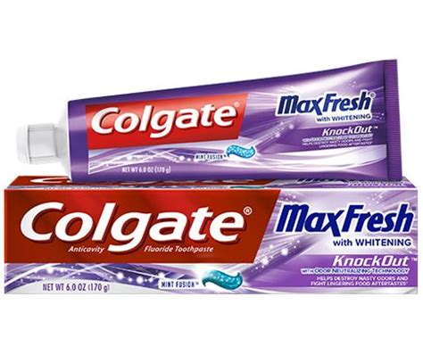 Colgate® Max Fresh® KnockOut™ Mint Fusion™ | Colgate toothpaste, Toothpaste, Toothpaste brands