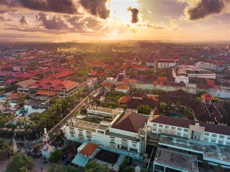 Bali, Indonesia - April 12, 2018 : Aerial View of Kuta City, Bali ...