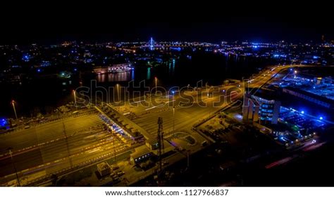 Aerial View Lekki Toll Gate Night Stock Photo 1127966837 | Shutterstock