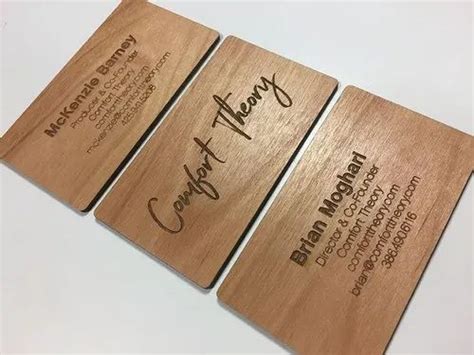 Engraved Wooden Business Cards at Rs 34/piece | Business Cards in Kolkata | ID: 22402505112