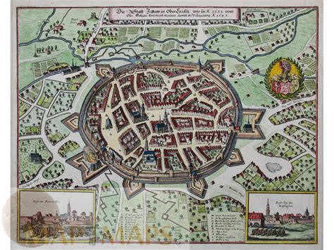 Zittau Old Plan Stadt Zittaw in OberLausitz. Merian 1651 | Mapandmaps