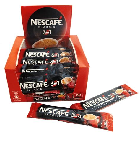 Amazon.com : Nescafe 3 in 1 Strong Instant Coffee Single Packets 28x18g ...