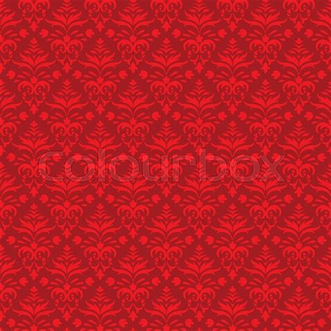 Red Baroque seamless pattern, royal ... | Stock vector | Colourbox