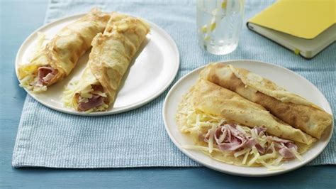 Cheese and ham pancakes recipe - BBC Food
