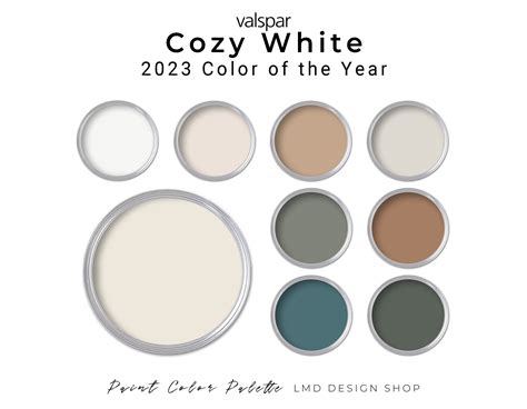 Valspar 2023 Cozy White Paint Color Palette Whole House Muted Paint Palette - Etsy