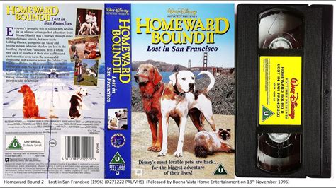 Homeward Bound 2 - Lost in San Fransisco (18th November 1996) UK VHS - YouTube