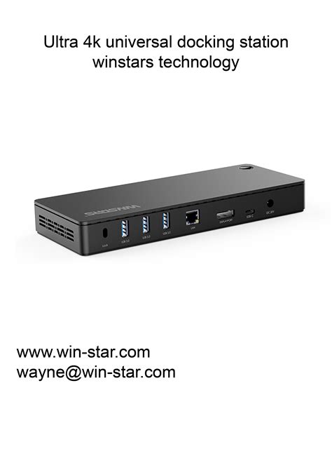 Thunderbolt 3 Ultra 4k Docking Station - Winstars Technology Co.,Ltd ...