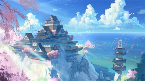 Anime Landscape Wallpapers - Top Free Anime Landscape Backgrounds - WallpaperAccess