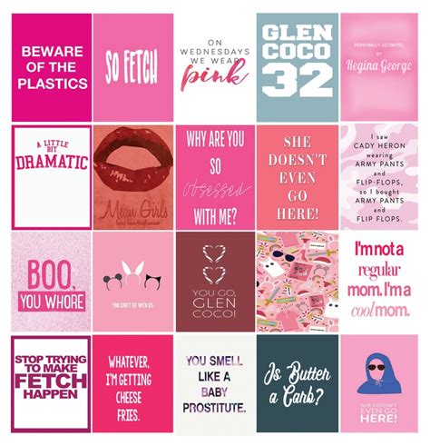 Mean Girls Vol 2 Quotes Sticker Set Inspired by Erin Condren/happy Life Planner Editable/pdf ...