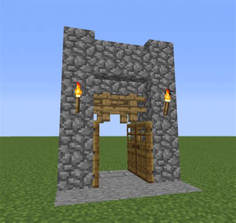 Medieval Kingdom Small Stone Gate - Blueprints for MineCraft Houses, Castles, Towers, and more ...