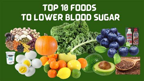 TOP 10 FOODS TO LOWER BLOOD SUGAR - YouTube