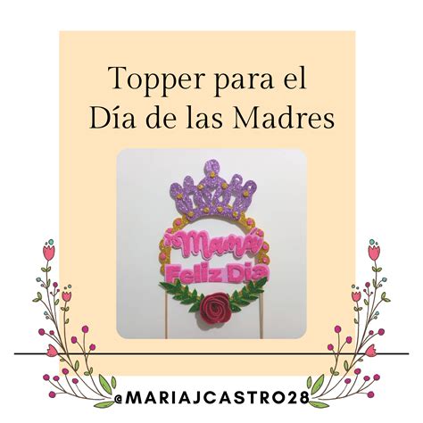 [ESP-ENG] Hermoso topper para el día de las madres || Tutorial paso a paso / Beautiful topper ...