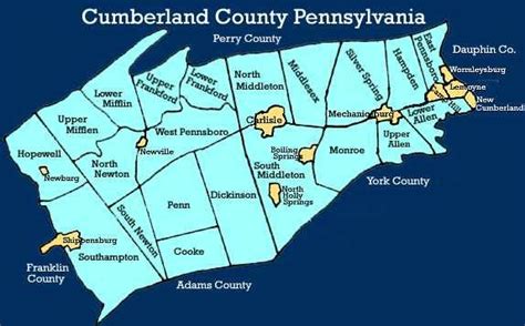 Cumberland County Townships | Cumberland county, County, Cumberland