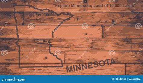 Minnesota State Map Brand stock vector. Illustration of outline - 116647568