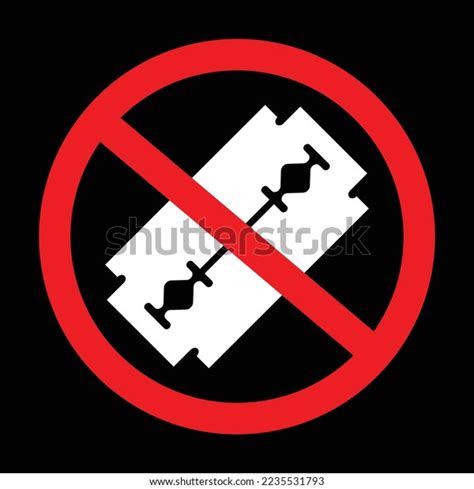 No Razor Blade Sign Vector Illustration Stock Vector (Royalty Free) 2235531793 | Shutterstock