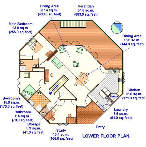 2 Story Octagon House Plans | Octagonal Yurt Building Plans Kit. Silo ...