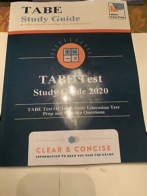 TABE Test Study Guide 2020: TABE Test Of Adult Basic Education Test Prep 9781950159345 | eBay