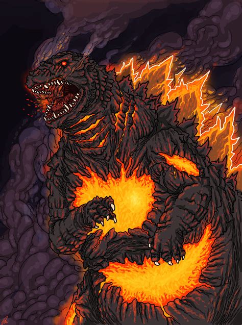 Burning Godzilla by Sakitaro on DeviantArt