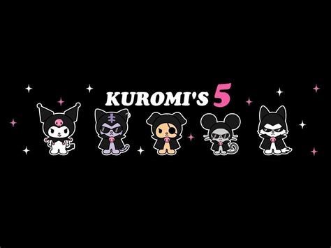 Black Kuromi Desktop Wallpaper