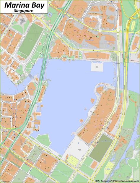 Detailed Map Of Marina Bay | Singapore - Ontheworldmap.com