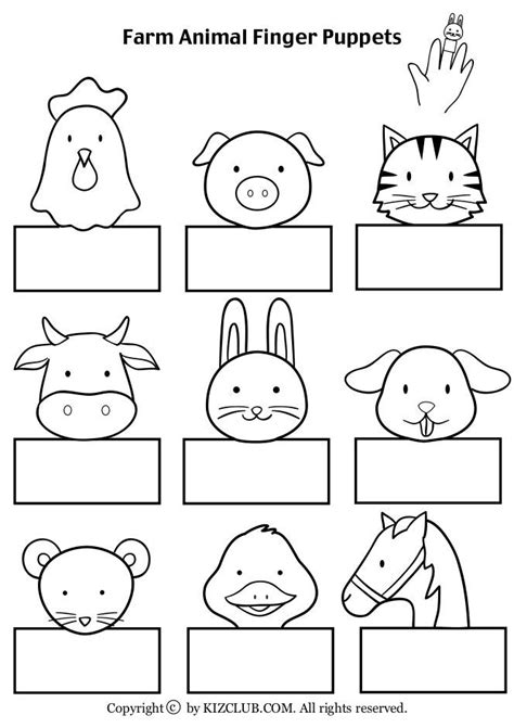 Farm Animal Puppets Printable - Printable Templates