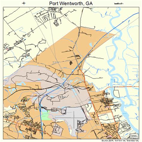 Port Wentworth Georgia Street Map 1362328