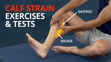 Calf Strain Rehab Exercises and Tests (Gastrocnemius or Soleus?) - YouTube