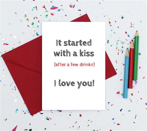 Funny Love Card Honest Love Card Funny Anniversary Card Joke Valentine's Card Drink Valentine's ...